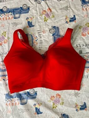 Cacique Red Lightly Lined No Wire Bra Size 40H NWOT